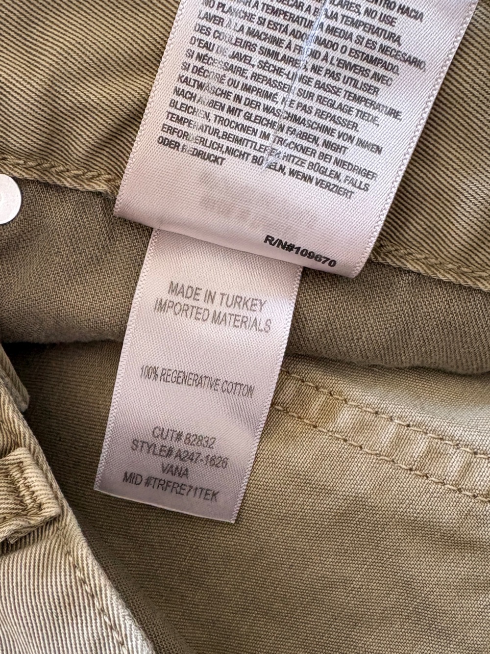 $369 NWOT Agolde “Vana” Fold High-Rise Wide-Leg Pants in Dark Khaki Sz 28 - Picture 12 of 14